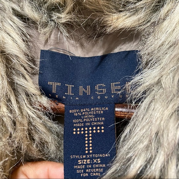 Tinsel Faux Rabbit Fur Vest Size XS - Picture 4 of 14